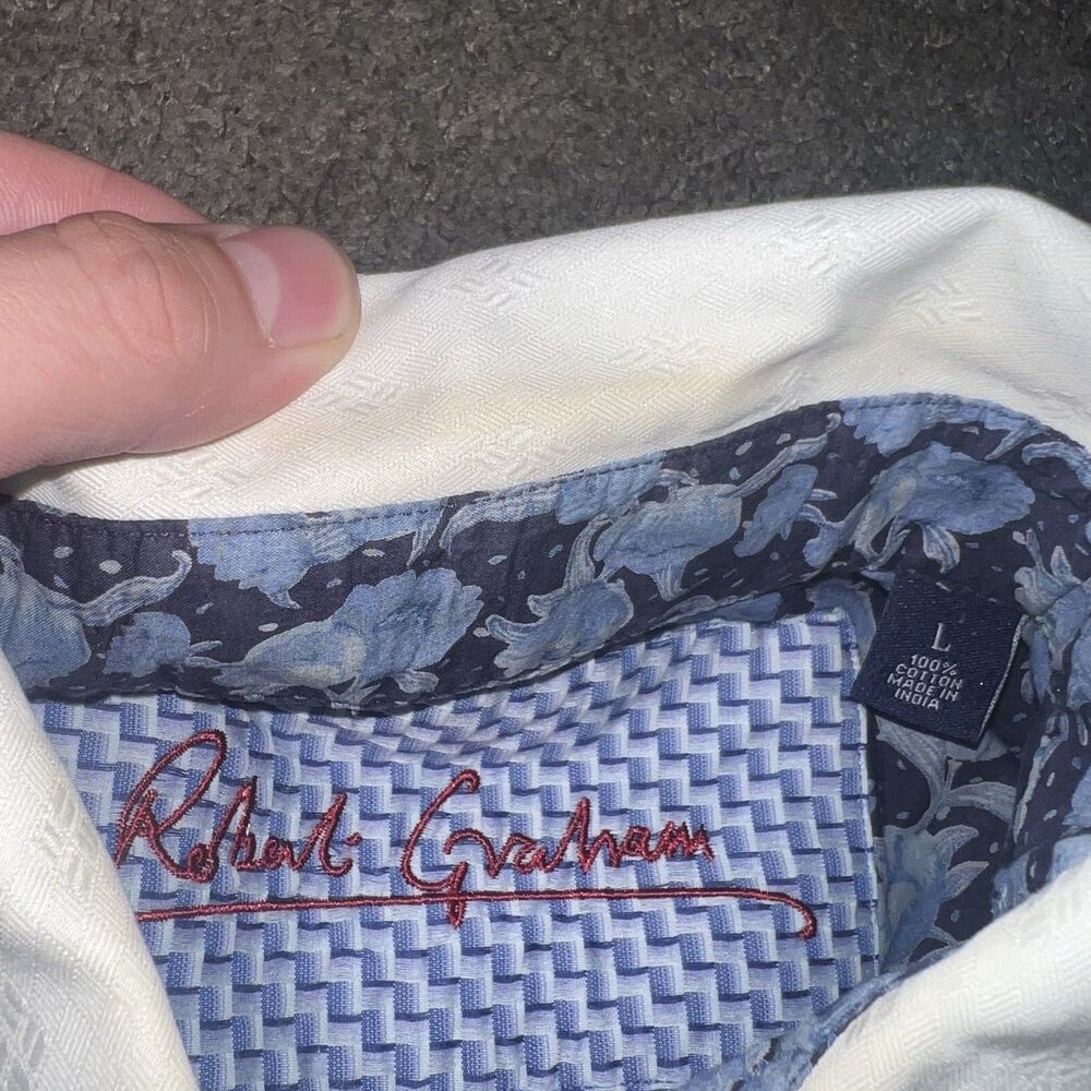 Robert Graham Ls Flip Cuff Button Front Zig/Zag S… - image 2